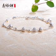 Old silver bracelet s925 silver Pu women''s beaded wrist chain fresh and TRANS-Pearl fine literary elegance bracelet Valentine''s day gifts