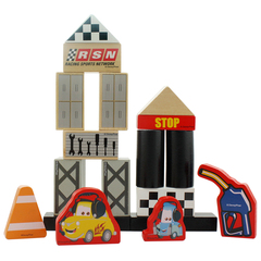 迪士尼赛车总动员2-3-5岁50粒拼搭积木质玩具生日礼物45DF2531