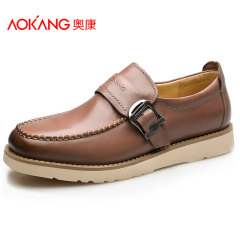 Aucom daily fashion wear men's shoes casual set of foot soft shoes leather shoes men's trend shoes