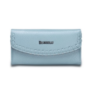 hermes包藍色布包 S004 Wallet Blue Leather 歐美藍色女長款錢包卡包手拿包PU皮 hermes包包