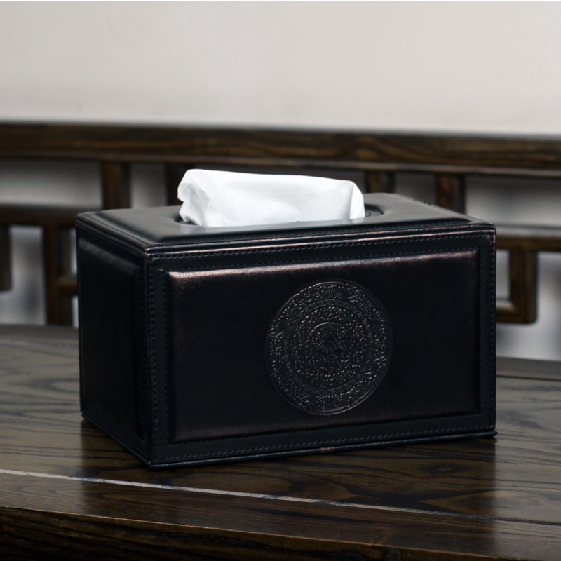 纸巾盒家用客厅餐巾纸盒车用办公商务纸抽盒 时尚创意古典 抽纸盒