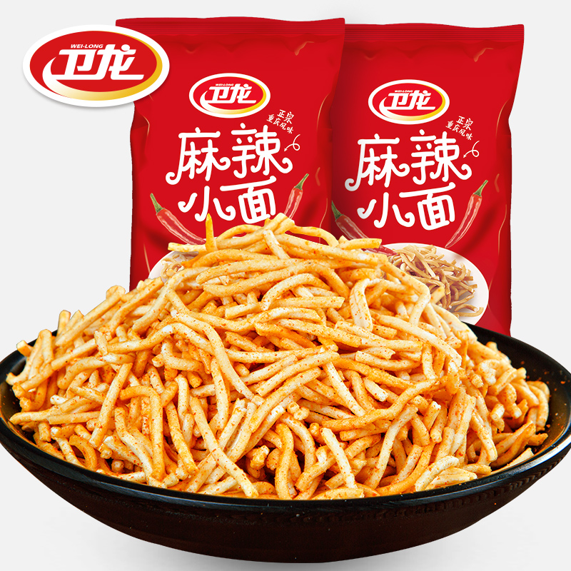 【卫龙旗舰店】麻辣小面18g*30包干脆面干吃零食小吃方便面零产品展示图2