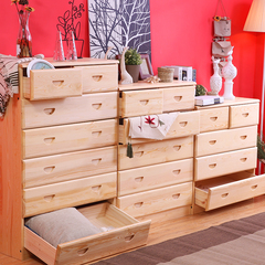 全实木斗柜储物柜组合卧室简易斗橱经济型抽屉式收纳柜子现代客厅