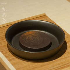 日式亚光黑壶承 干泡盘 养壶垫 茶具配件 茶道零配 茶承