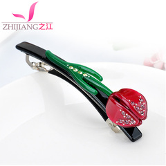 River diamond hair clip Korea bangs clip flowers top clamp horizontal clamp small hairpin issuing tiara hair accessories