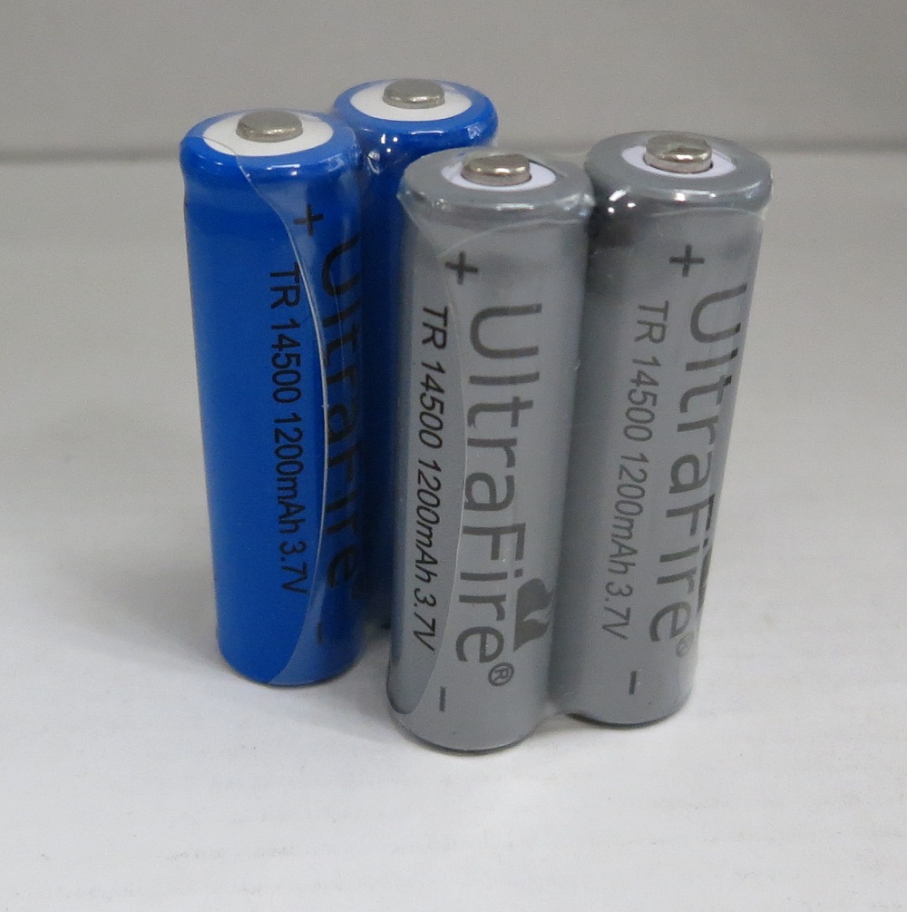 正品神火14500锂电池 3.7V强光手电筒专用锂电池5号电池1200MAH