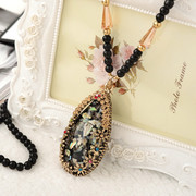 Good Korean sweater chain long exaggerated retro wild decorative autumn accessories pendant necklace pendants-mail