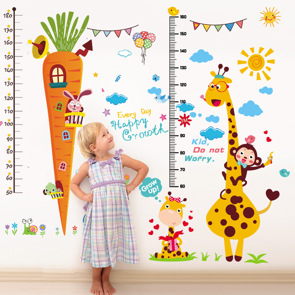 可爱卡通创意儿童测量身高贴纸墙贴画幼儿园墙上墙面装饰品墙壁纸产品展示图2