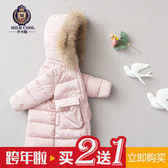 女童加厚棉衣2016冬装新款韩版中长款连帽毛领保暖女宝宝棉袄外套