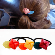 Know Connie hair accessories Korean flower rings made by the yeziyakeli sweet fashion hair rope string band Flower jewelry