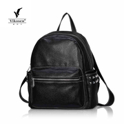 2015 new handbags for fall/winter fashion in Europe and America the first layer of leather shoulder bags rivet tide Jurchen leather backpack