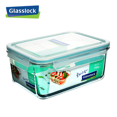 韩国Glasslock钢化玻璃保鲜盒长方形大号 便当饭盒乐扣水果盒蔬菜
