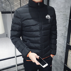 Agustine/阿古斯2016青年冬季新款修身棉衣时尚外套韩版潮男立领