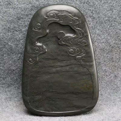 吴国水 《祥云伴月》安徽省工艺美术大师 龙尾山叶九坑眉纹