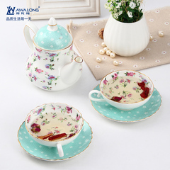 阿瓦隆骨瓷英式下午茶具套装创意咖啡杯家用红茶杯子陶瓷咖啡茶壶