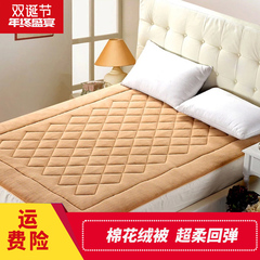 盛佳家纺棉花绒加厚床垫子学生单人宿舍床褥子榻榻米垫可折叠床垫