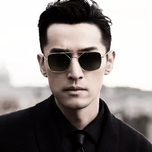 胡歌同款2020男士方形四方近视墨镜金边太阳镜商务驾驶镜方框潮黑