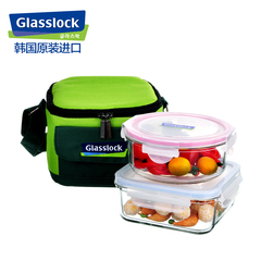 三光云彩GLASSLOCK微波玻璃饭盒保鲜盒保温包两件套装便当盒GL16A