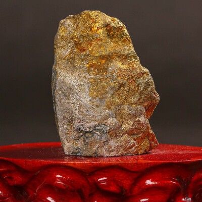 中国金都招远原生态高品位金矿石摆件z36