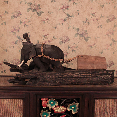 全手工泰国吉象摆件长90cm 寓意吉象相助 贵人相助 寓意吉祥