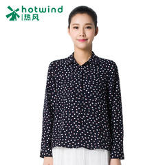 Hot new 2015 ladies collar slim shirt long sleeves shirt printing shirts 02H5108