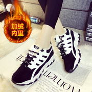 2015 new tide sport shoes in the winter Korean comfort level increases in cashmere and cotton leisure running shoes at the end of student girls shoes