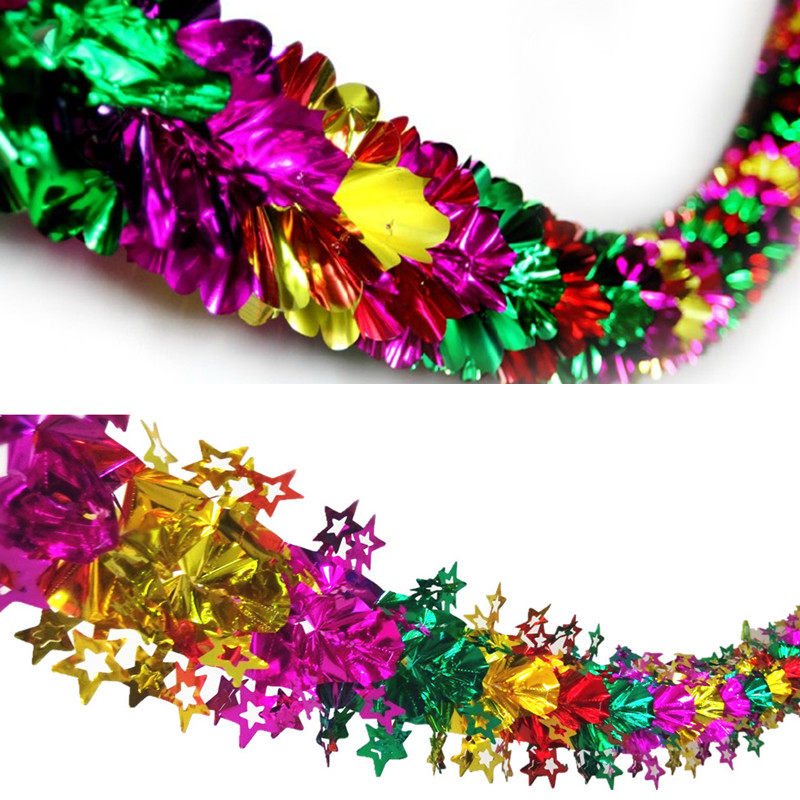 节日拉花彩带周年庆活动装饰亮光片彩条拉福店面开业布置婚房拉喜