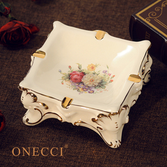 欧式陶瓷烟灰缸 复古奢华时尚创意个性客厅装饰结婚礼物礼品包邮