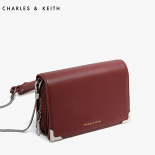 gucci酒神金邊 CHARLES KEITH 單肩包 CK2-80840056 金屬包邊小方包純色斜挎包 gucci酒神包