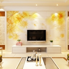 玛莎 电视背景墙瓷砖 艺术墙 现代简约 客厅瓷砖背景墙 金色年华