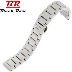 Black Rose不锈钢表带 精钢手表带18mm 20mm 22mm蝴蝶扣钢带配件