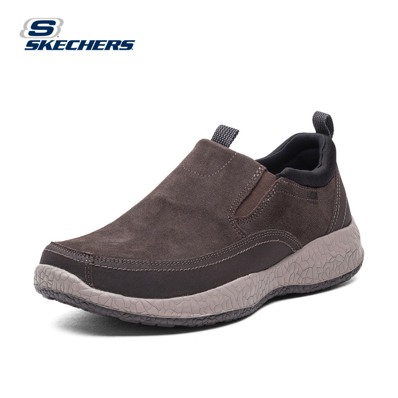 skechers斯凯奇反毛皮休闲男鞋 轻便套脚鞋 懒人蹬低帮鞋64846产品展示图1