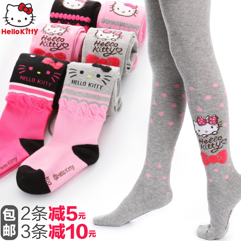 HelloKitty儿童连裤袜宝宝舞蹈袜2017春新女童装打底裤袜小孩袜子产品展示图1