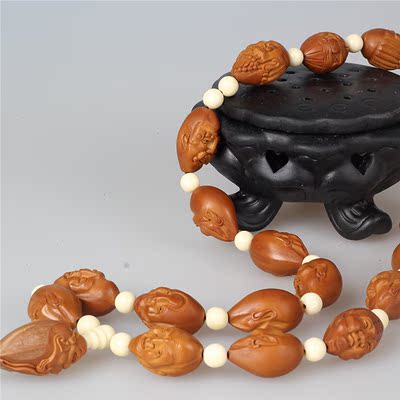 苏州核雕副会长名家郁佳明先生全手工作品 十八罗汉 长串 8059