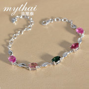 Thai female Korean fashion tourmaline bracelet 925 bracelets ladies bracelets fashion