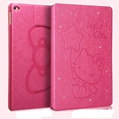 道瑞hello kitty 苹果ipad6皮套 air2保护套 旋转超薄卡通休眠壳