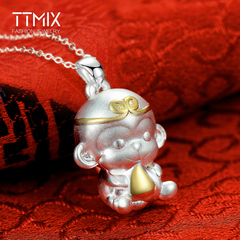 Ttmix999纯银黄金鸡本命年红绳手链女鸡年生肖情侣手链情人节礼物