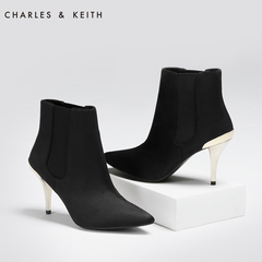 CHARLES&KEITH短靴 CK1-90360216 时尚高跟短筒尖头女靴