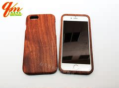 iPhone6 plus木质手机壳5.5 苹果6六代实木保护套 花梨实木套4.7