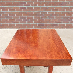巴花四方桌板（全方边）实木大班桌四方餐桌特色家居创意家具2702