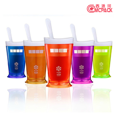 Zoku冰沙杯韩国创意自制奶昔杯冰激凌杯不带盖水杯子塑料杯儿童杯