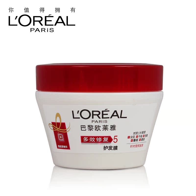 L'OREAL 欧莱雅多效修复护发膜250ml 修复分叉干枯毛躁黯哑补水产品展示图1