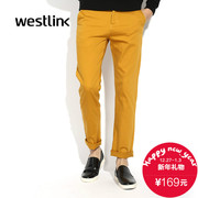 West fall 2015 new men's pants Korean fashion simple straight men's trousers and comfortable pure cotton casual pants HM