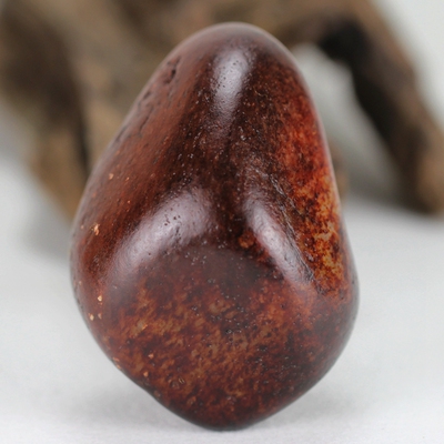 新疆和田玉籽料原料原石 天然枣红皮 红皮白肉 263.34克