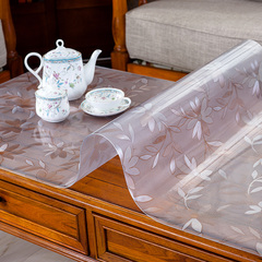 加厚PVC防水桌布防烫软玻璃塑料圆台布茶几餐桌垫透明磨砂水晶板