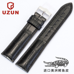 UZUN优尊表带 真皮表带 欧米茄鳄鱼皮表带 浪琴表带 万国 男20mm