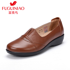 Rich bird MOM autumn leisure shoes leather women shoes non-slip soft bottom shoes footwear for the elderly grandmother in pregnant women shoes