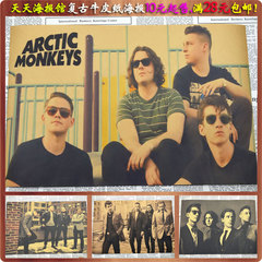北极猴子Arctic Monkeys 摇滚乐队复古牛皮纸海报 酒吧挂画装饰画