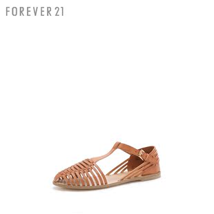 coach swagger新款21 F21百搭仿皮鏤空羅馬平底涼鞋 FOREVER21女鞋 coach