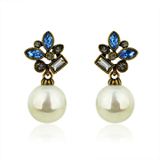 Mu-Mu-long non-allergenic faux Pearl Stud Earrings jewelry earrings women''s earrings Japan-Korea sweet 859